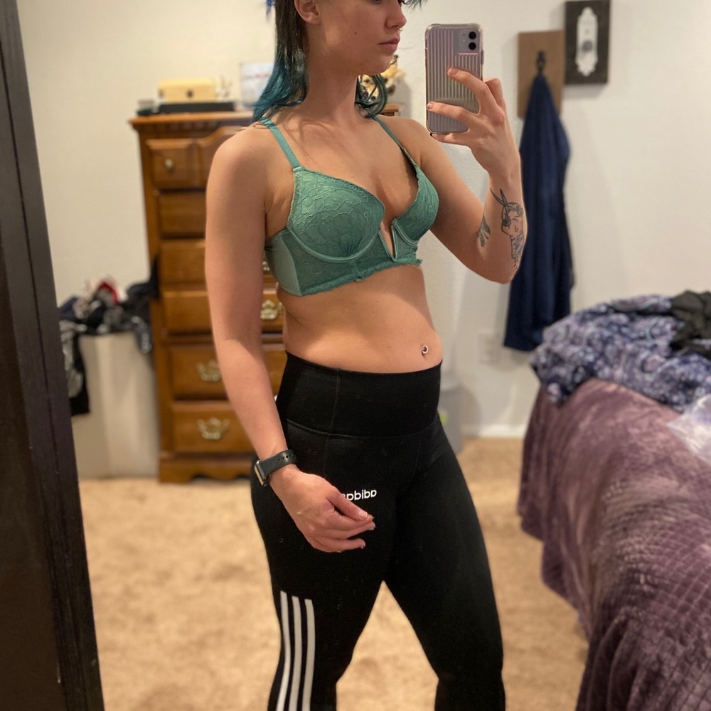 Green Rave/bikini Barista top - Picture 2 of 2